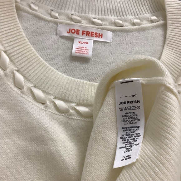 Joe Fresh XL Ivory Sweater LIKE NEW - Picture 9 of 10